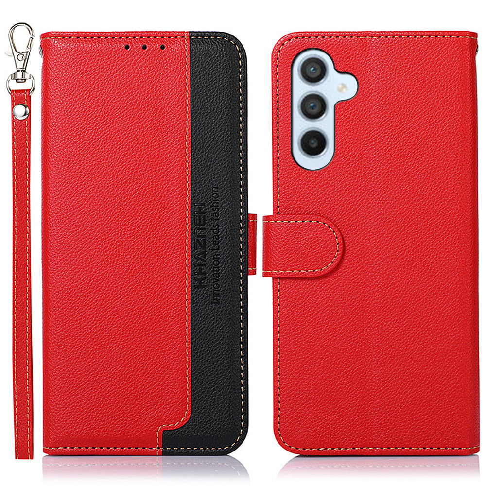 KHAZNEH For Samsung Galaxy A24 4G RFID Blocking Phone Case PU Leather Litchi Texture Stand Magnetic Wallet Cover KHAZNEH For Samsung Galaxy A24 4G RFID Blocking Phone Case PU Leather Litchi Texture Stand Magnetic Wallet Cover